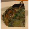 Toucan en calcite orange et socle vert