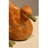 Canard en calcite orange et verte