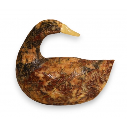 Canard en calcite brune