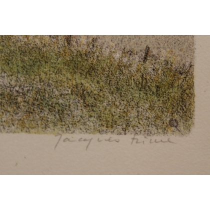 Gravure "Cerf" signée RIME