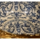 Coupe en porcelaine bleu-blanc avec anses en bronz