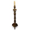 Large carved wooden candle holder, gilded
