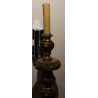 Large carved wooden candle holder, gilded