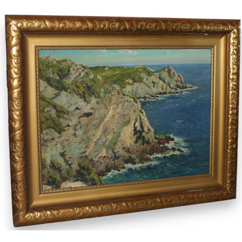 Tableau \"Avignon\", signé ROURE