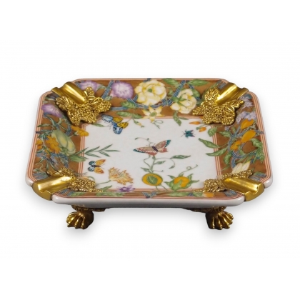 Cendrier en porcelaine Papillons