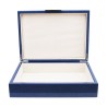 Box in blue and silver imitation stingray leather