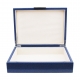 Box in imitation shagreen blue and silver