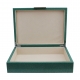 Box in imitation shagreen green and silver