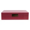 Box in pink and gold imitation stingray leather