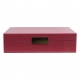 Box in imitation shagreen pink and golden