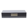 Box in carbon-effect and silver finish