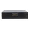 Box in carbon-effect and silver finish