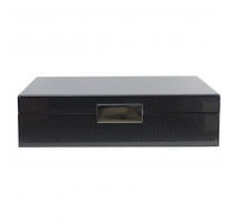 Box in imitation carbon and silver