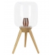 Lampe Filtone-L aus holz und glaszylinder