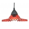 Suspension Pitine en verre rouge