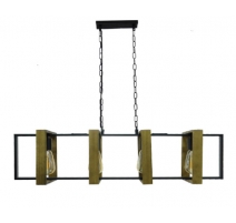 Suspension Wooli in wood and metal