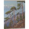 Paintings | Painting: ‘Mountains and Trees’. Moinat SA  – Antiques and home décor