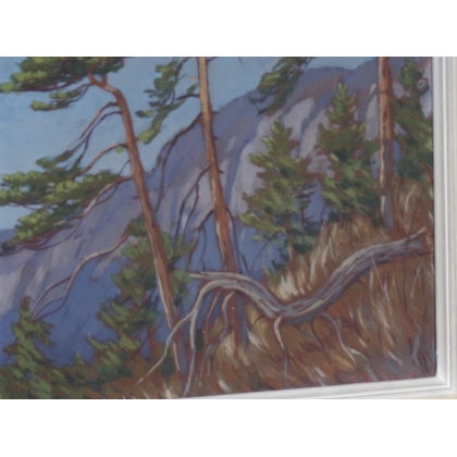 Paintings | Painting: ‘Mountains and Trees’. Moinat SA  – Antiques and home décor