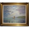 Tableau \"Collonge-Bellerive\" signé BAUDIT 1931