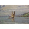 Tableau \"Collonge-Bellerive\" signé BAUDIT 1931