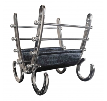 Porte-revues Fer à cheval silicuir noir