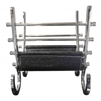 Porte-revues Fer à cheval silicuir noir