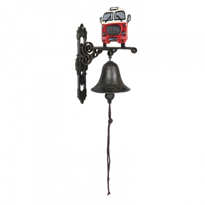 Cloche d\'entrée Bus polychrome en fonte