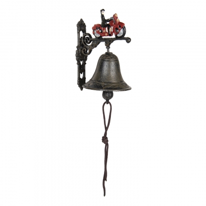 Cloche d\'entrée Moto polychrome en fonte