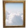 Miroir cadre simple en bois doré, glace au mercure