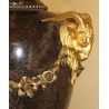 A pair of Louis XVI marble vases decorated with bronze