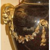 A pair of Louis XVI marble vases decorated with bronze