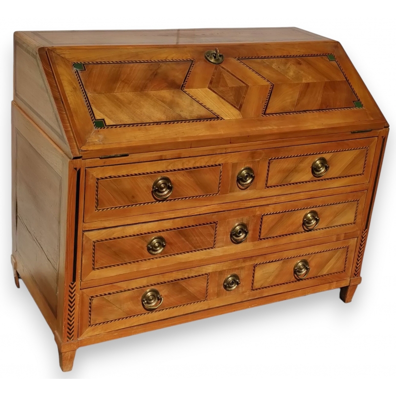 Bureau commode Vaudois en noyer