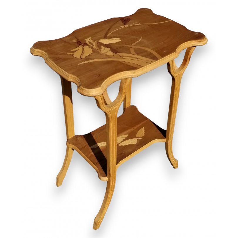  Table, copie de Gallé, avec marqueterie sur  Moinat SA  - Antiquités décoration