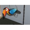 Toucan en papier mâché avec perchoir en fer forgé