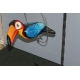 Toucan en papier mâché avec perchoir en fer forgé