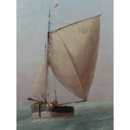 Paintings | Painting entitled ‘Marine’. Moinat SA  – Antiques and home décor