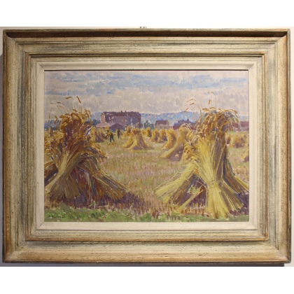 Tableau \"Moissons\" signé H. WEBER 41