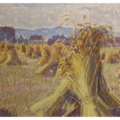 Tableau \"Moissons\" signé H. WEBER 41