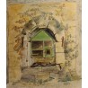 Aquarelle "Tourterelles" signée Danielle FUCHS