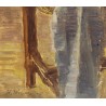 Tableau \"L\'artiste à la palette\" signé H. WEBER 40