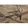 Aquarelle "Village sous la neige" signé H. WEBER