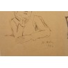 Collage de dessins "Portraits" signés H. WEBER