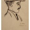 Collage de dessins "Portraits" signés H. WEBER