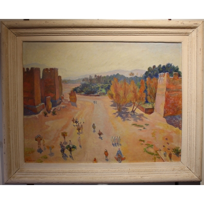 Tableau \"Remparts de la médina\" signé BELLENOT