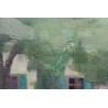 Tableau \"Au jardin\" signé H. WEBER