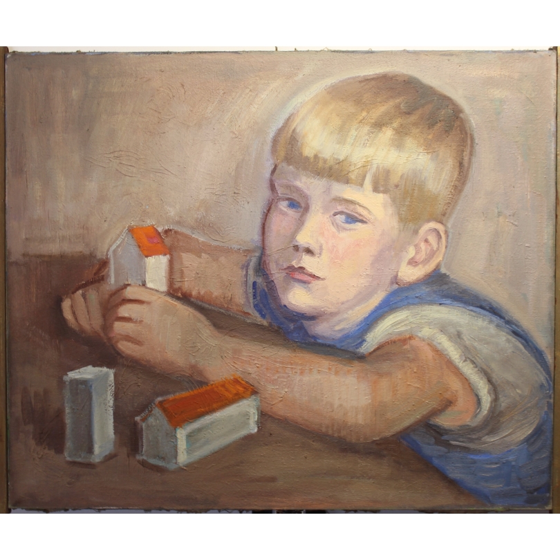 Tableau \"Portrait de Peter Weber\" par H. WEBER