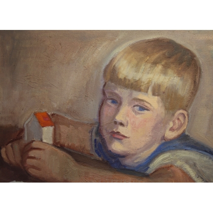 Tableau \"Portrait de Peter Weber\" par H. WEBER