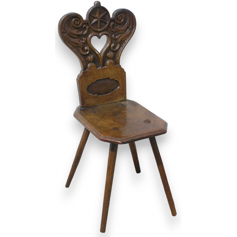 Chaise scabelle Louis XIII.
