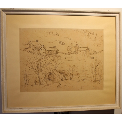 Dessin "Vergeletto" signé H. WEBER 48