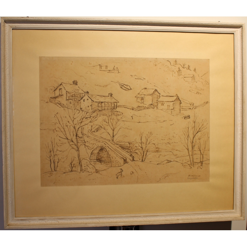 Dessin "Vergeletto" signé H. WEBER 48